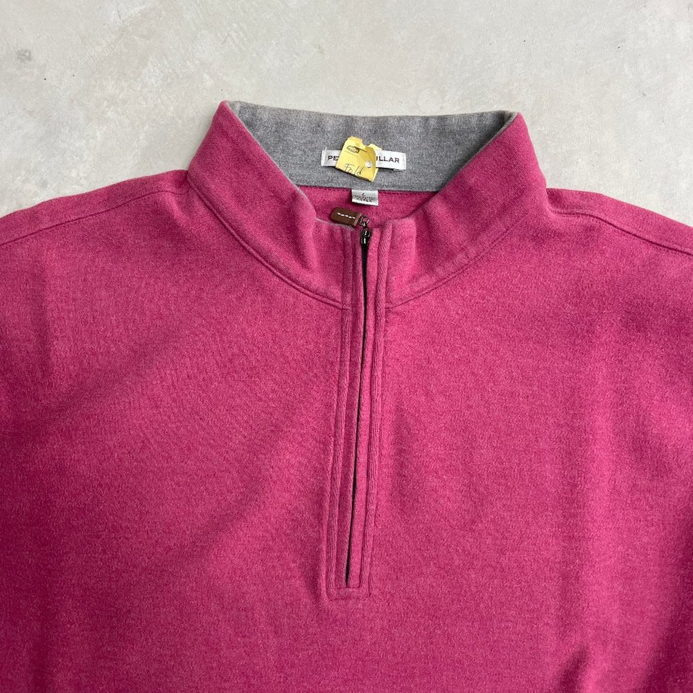 PETER MILLAR Cotton Crown Comfort Mens 1/4 Zip Sweater Size large - Picture 2 of 5
